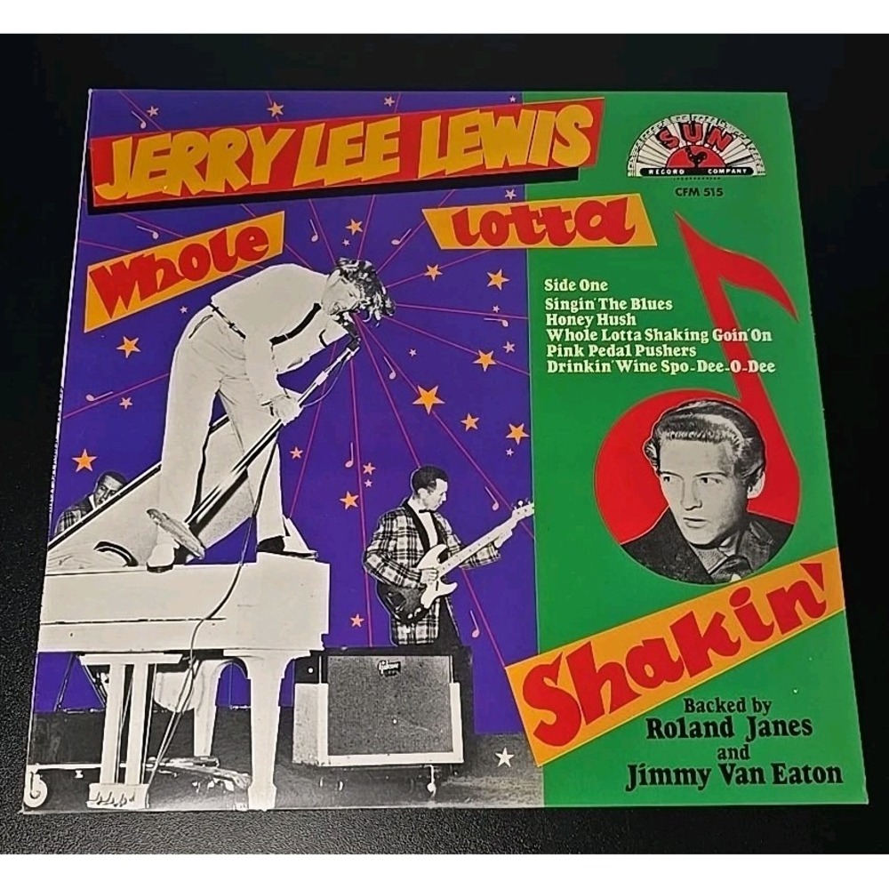 JERRY LEE LEWIS– WHOLE LOTTA SHAKIN' – 10" 33 RPM VINYL LP – SUN/CHARLY CFM 515